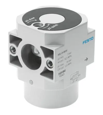 Produktfoto 1 von Festo HEL Pneumatik-Steuerventil, manuell, G G 3/8, Aluminium 170691