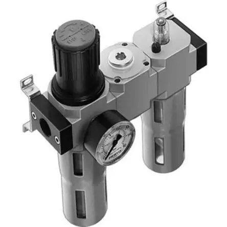 Produktfoto 1 von Festo FRC 1/4 in G FRL, Manuell 40 μm Integriertes Manometer G 1/4 in, 16 bar