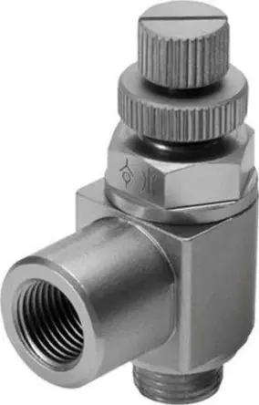 Festo GRLA-1/4-RS-B Druckentlastungsventil Buchse G 1/4 Mit Gewinde Stecker Mit Gewinde Durchflussregelventil