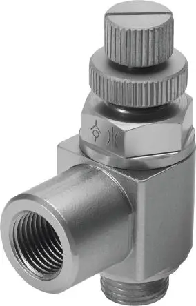Produktfoto 1 von Festo GRLZ-1/8-RS-B GRLZ-1/8-RS-B Druckentlastungsventil Mit Gewinde Mit Gewinde Durchflussregelventil G