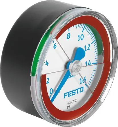 Produktfoto 1 von Festo Mit Gewinde MA Manometer 50 mm 0 bar → 16 bar ABS Gehäuse 1/4 in R