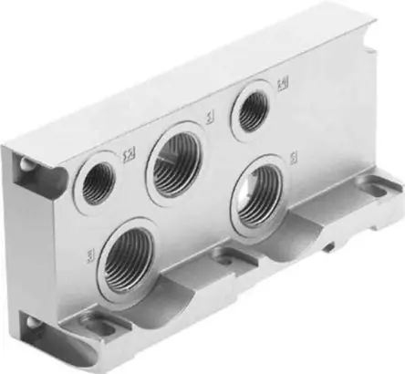 Produktfoto 1 von Festo Serie VABE 539236 Aluminium Verteilerendplatte 4-Stationen