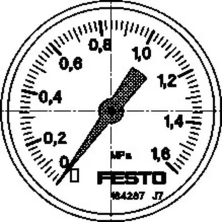 Produktfoto 1 von Festo Mit Gewinde MA Manometer 40 mm 0 bar → 16 bar ABS Gehäuse 1/8 in G