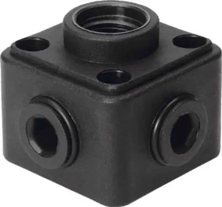 Produktfoto 1 von Festo Verteiler CQD, 1 x, 4 x, Polyoxymethylen (POM), RoHS, ISO8573-1:2010