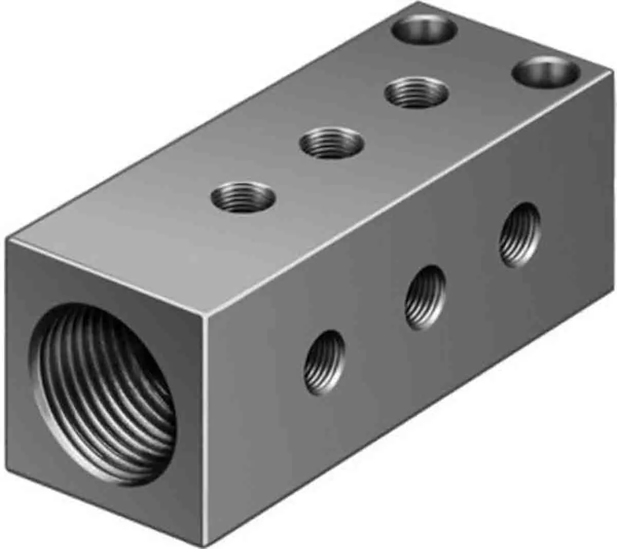 Produktfoto 1 von Festo Verteiler FR, 1 x, 9 x, Aluminium, RoHS, ISO8573-1:2010 (7:-:-)