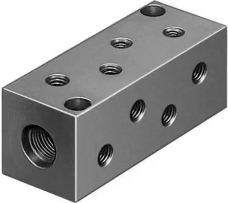 Produktfoto 1 von Festo Verteiler FR, 1 x, 12 x, Aluminiumeloxal, ISO8573-1:2010 (7:-:-), CRC 2, RoHS