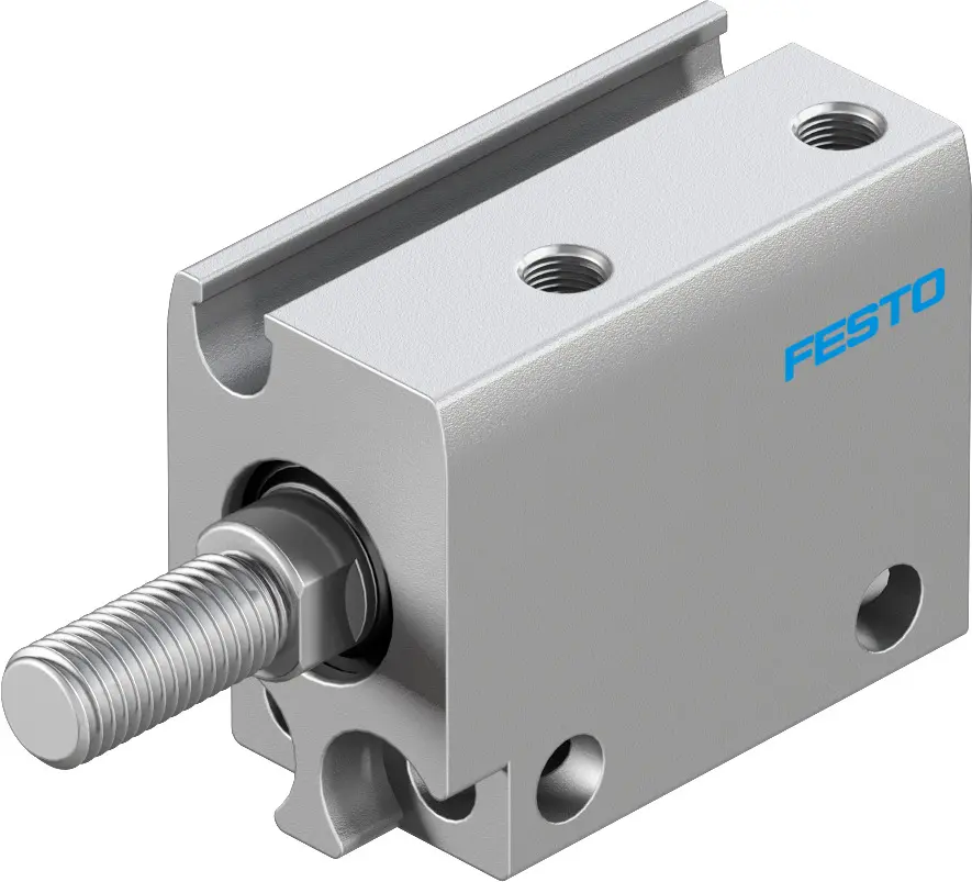 Produktfoto 1 von Festo ADN 8080588 Pneumatik-Kompaktzylinder 10 mm Doppeltwirkend, Bohrung Ø 10 mm, bis 8 bar