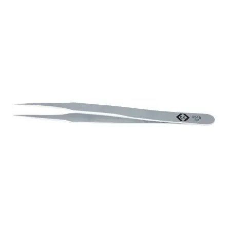 Produktfoto 1 von CK Edelstahl Pinzette, 123mm, Spitze Flach Antimagnetisch 1-teilig ESD-Sicherheit