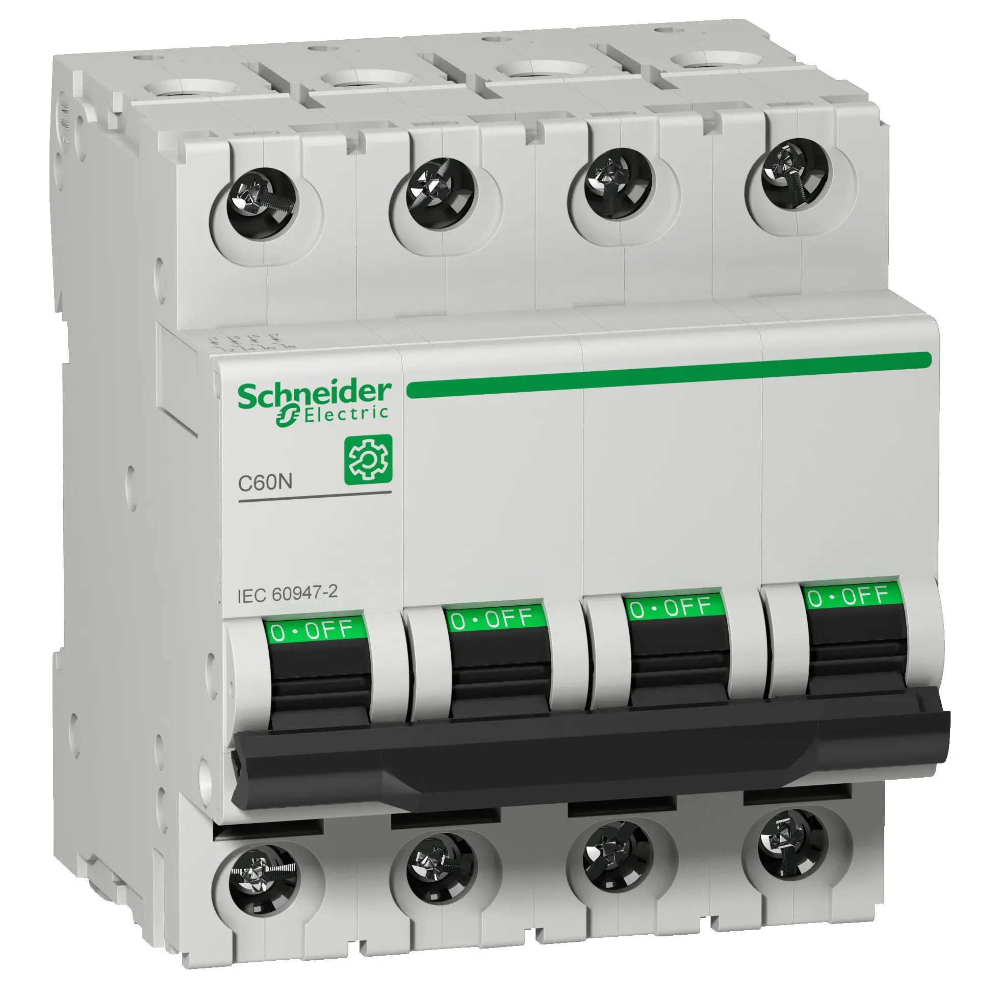 Produktfoto 1 von Schneider Electric C60N Miniaturüberlastschalter Typ C, Pol 4-polig 16 A 415 V ac, Abschaltvermögen 10 kA Multi9 250 V