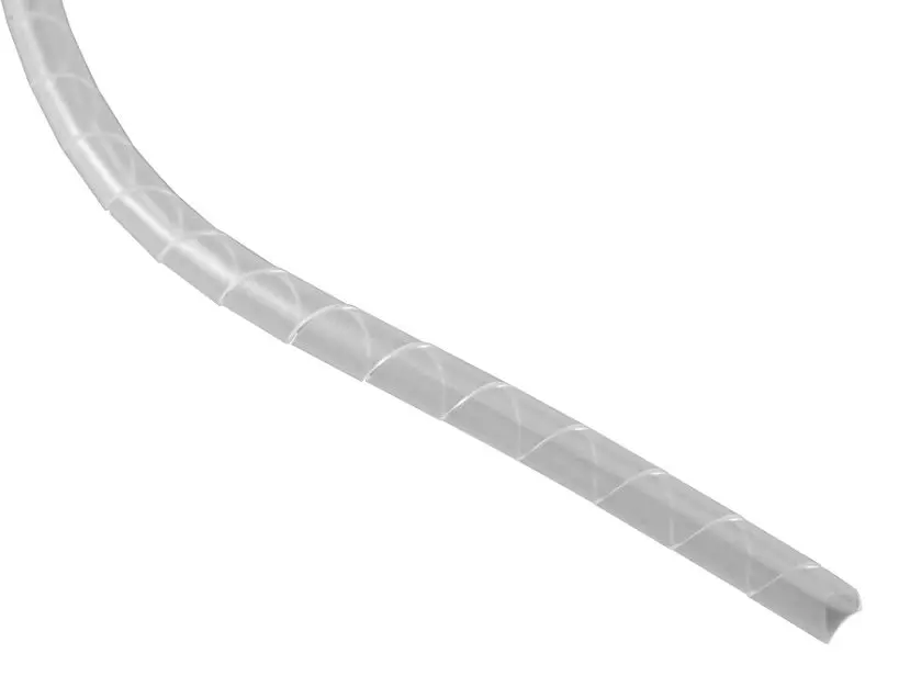 Produktfoto 1 von RS PRO Spiral Wrapping Band Spiral-Kabelumwicklung / 6 mm Polyethylen Natur, für Kabel-Ø 4 mm bis 25 mm, Länge 25 m