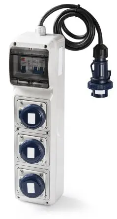 Produktfoto 1 von RS PRO RS PRO Leistungssteckverbinder Grau, 230V 3P (2P+T) / 16A IP65