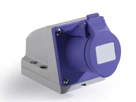 Produktfoto 1 von RS PRO RS PRO Leistungssteckverbinder Violett, 25V 2P / 16A, Wand IP44