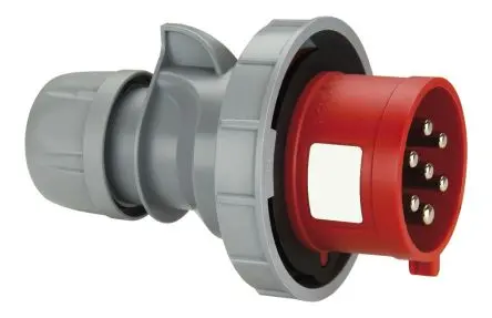 Produktfoto 1 von RS PRO RS PRO Leistungssteckverbinder Rot, 400V, Kabel Gerade IP67 16A
