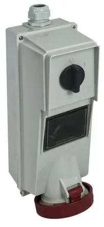 Produktfoto 1 von RS PRO RS PRO Leistungssteckverbinder Rot, 400V 3P+N+PE / 63A, Wand IP67