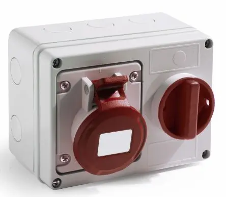 Produktfoto 1 von RS PRO RS PRO Leistungssteckverbinder Rot, 400V 3P+T / 16A, Wand IP44