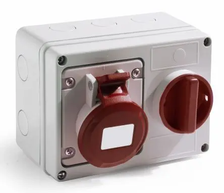 Produktfoto 1 von RS PRO RS PRO Leistungssteckverbinder Rot, 400V 3P+T / 32A, Wand IP44