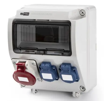 Produktfoto 1 von RS PRO RS PRO Leistungssteckverbinder Grau, 400V 3P+T / 16A, Panel IP44