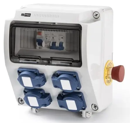 Produktfoto 1 von RS PRO RS PRO Leistungssteckverbinder Blau, 230V 2P+T / 16A, Panel IP54