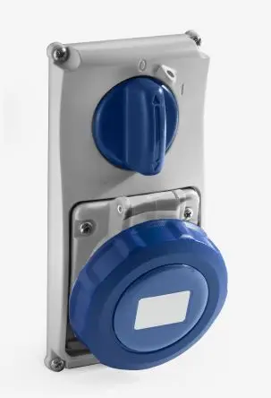 Produktfoto 1 von RS PRO RS PRO Leistungssteckverbinder Blau, 230V 2P+T / 16A, Panel IP67
