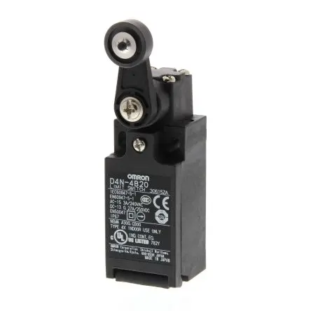 Produktfoto 1 von Omron D4n Endschalter, Rollenhebel 2 Öffner, IP67, Kunststoff 240V 10A
