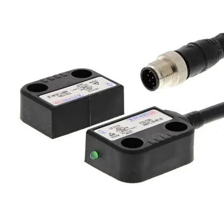 Omron F3S Hall-codiert M12 Berührungsloser Sicherheitsschalter 24V dc aus Kunststoff, 2 Öffner, Kodierschalter Betätiger