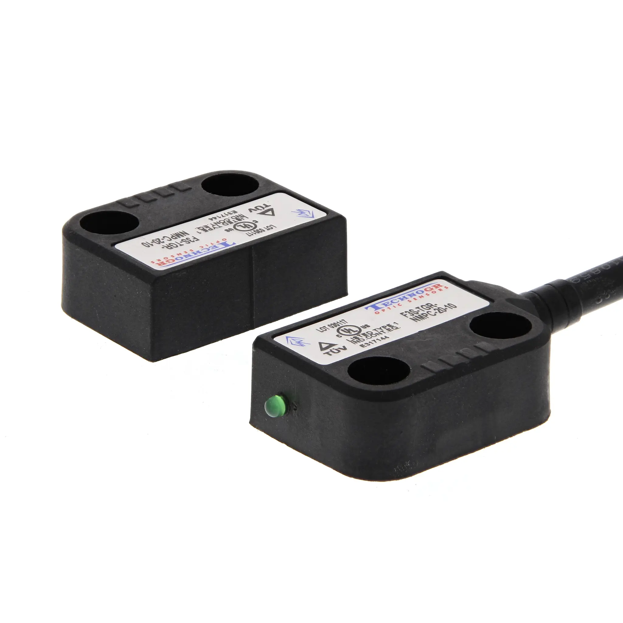 Produktfoto 1 von Omron F3S 2m Kabel Berührungsloser Sicherheitsschalter aus Kunststoff, Schließer/2 Öffner Betätiger