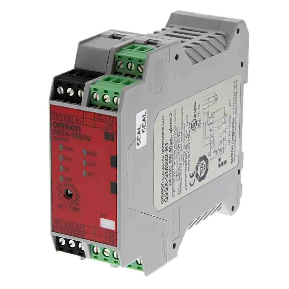 Produktfoto 1 von Omron G9SX-SM Sicherheitsrelais, 24V dc Drehzahl-/Stillstandsüberwachung, 2 Hilfsschalter