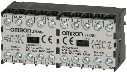 Produktfoto 1 von Omron J7KNU Schütz 24V ac-Spule, 4-polig, 440V / 5 A 24V ac 4 Öffner Motorsteuerung