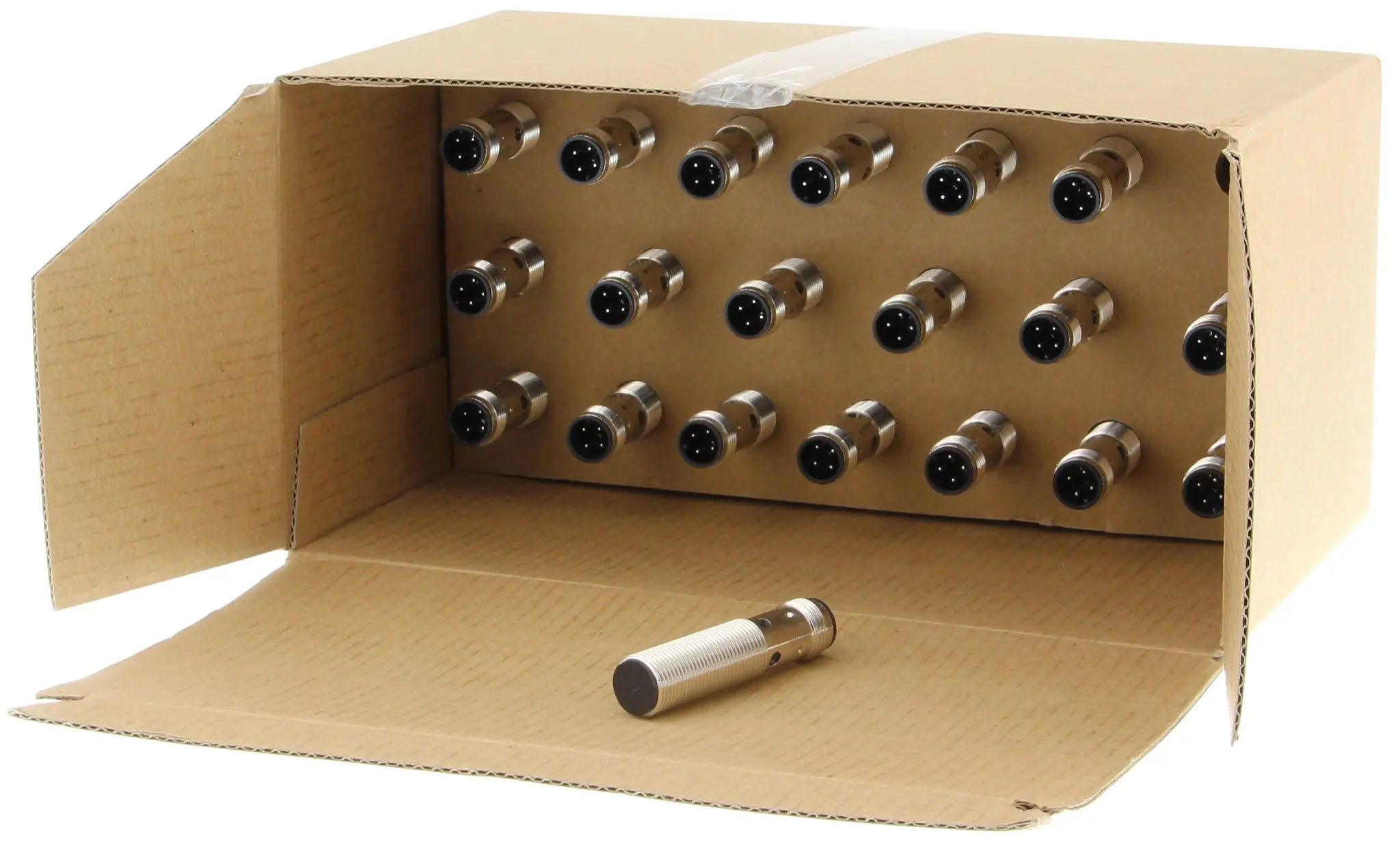 Produktfoto 1 von Omron E2B M12 Näherungssensor Induktiv, Gewinderohr 4 mm PNP 10 → 30 VDC / 200 mA NO, IP67
