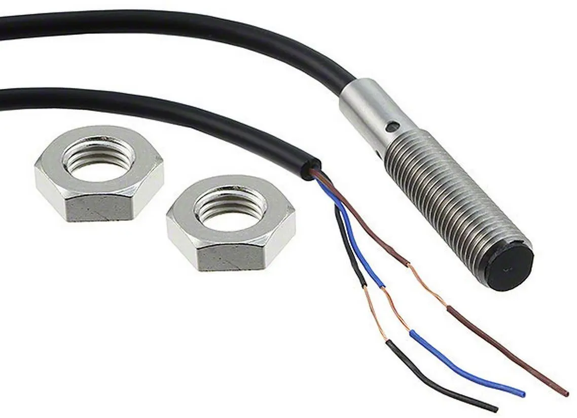 Produktfoto 1 von Omron E2B M8 Näherungssensor Induktiv, Gewinderohr 2 mm PNP 10 → 30 VDC / 200 mA NO, IP67