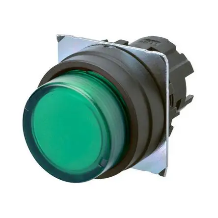 Produktfoto 1 von Omron A22NZ Drucktastenkopf Ø 22 mm, Grün Tastend Rund Kunststoff, IP66