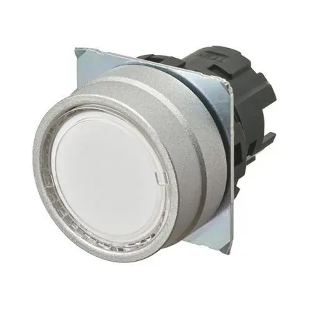 Produktfoto 1 von Omron A22NZ Drucktastenkopf Ø 22 mm, Weiß Tastend Rund Kunststoff, IP66