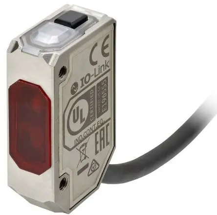 Produktfoto 1 von Omron E3AS Kubisch Optischer Sensor, Hintergrundunterdrückung, PnP Ausgang