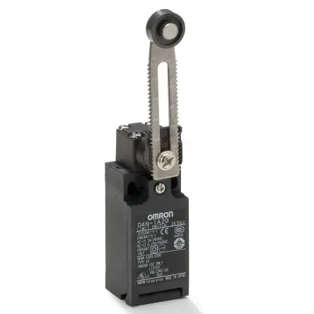 Produktfoto 1 von Omron D4n Endschalter, Verstellbarer Rollenhebel 1 Schließer/1 Öffner, IP67, Kunststoff 240V 10A