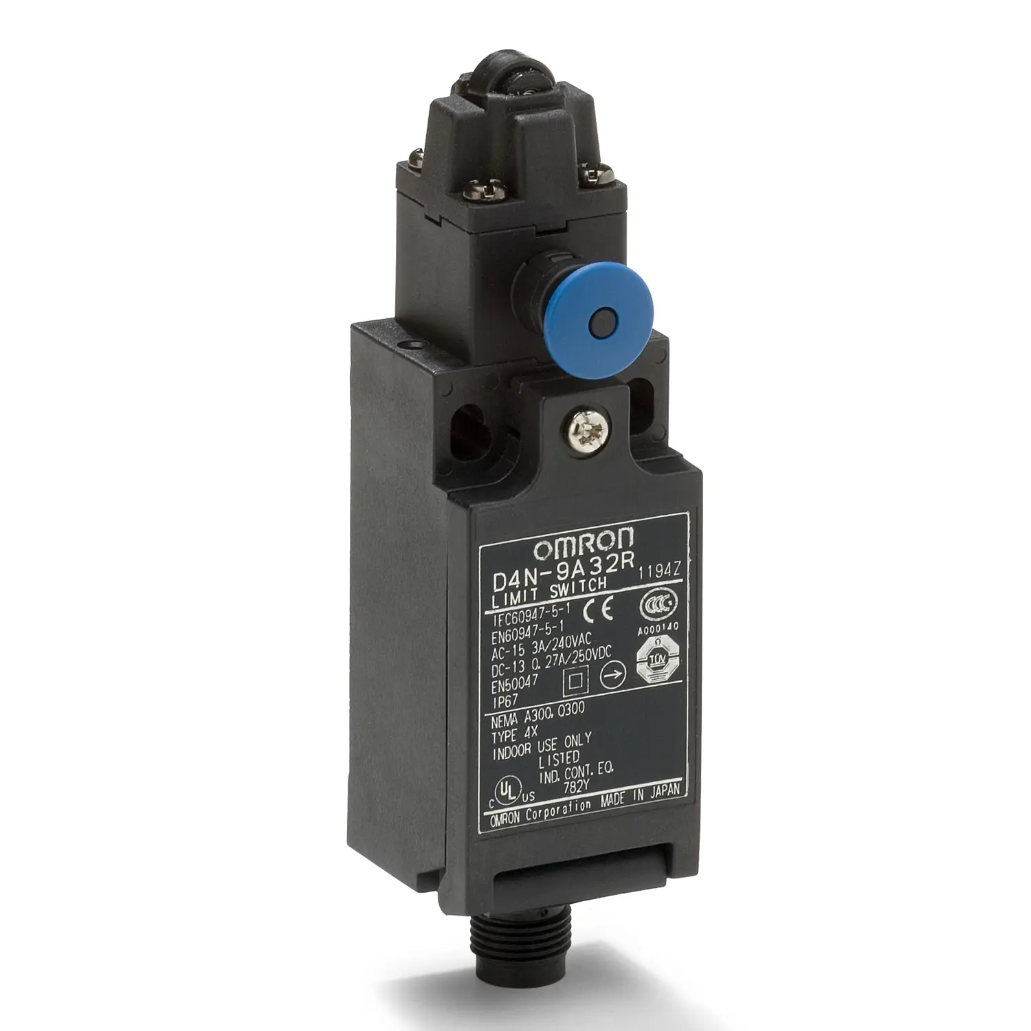 Produktfoto 1 von Omron Endschalter, Rollenhebel, SPST, 1 Öffner / 1 Schließer, IP 67, Metall, 10A
