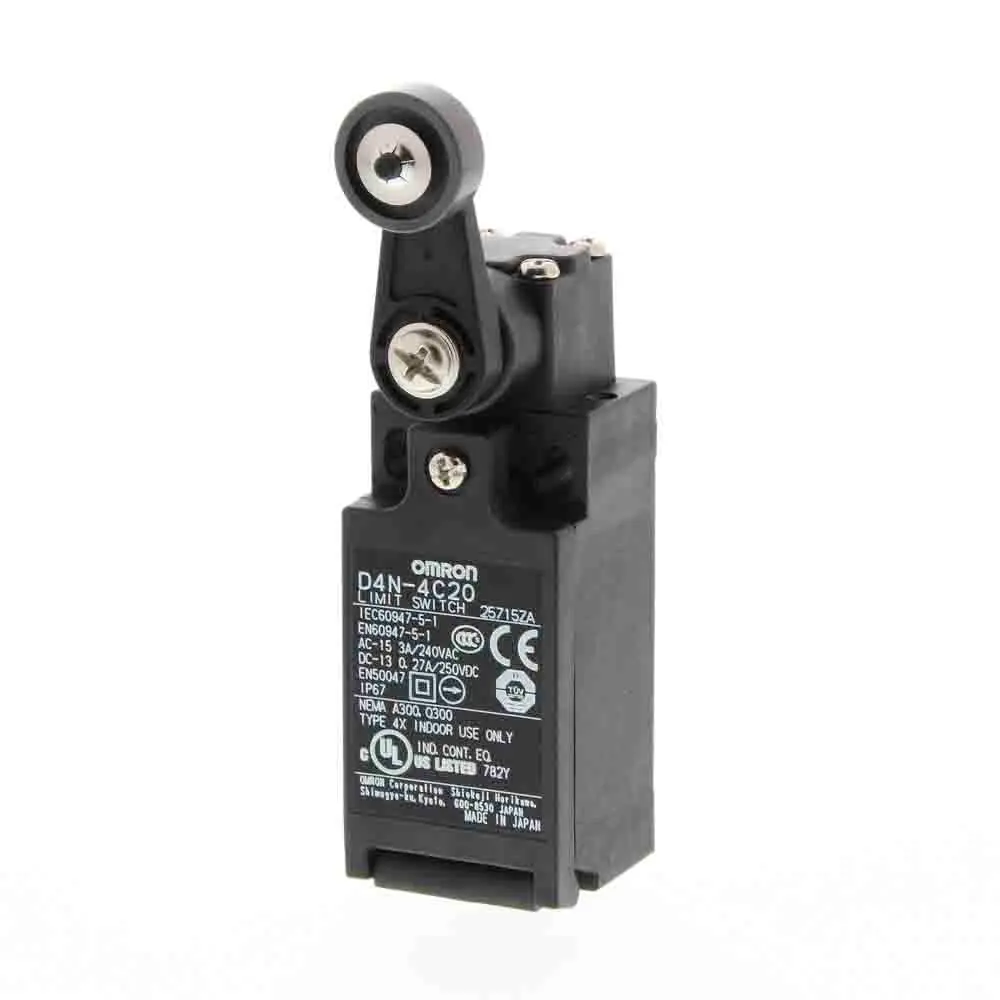 Produktfoto 1 von Omron Endschalter, Rollenhebel, DPST, 2 Öffner/1 Schließer, IP 67, Metall, 10A