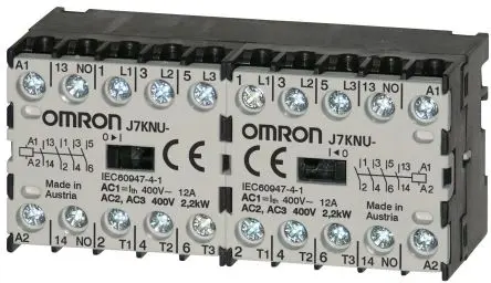 Produktfoto 1 von Omron J7KNU Schütz 230V ac-Spule, 4-polig / 12 A 1.1 kW 4 Schließer 4-Hilfskontakte
