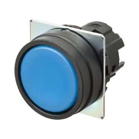 Omron A22N Drucktastenkopf Ø 22 mm, Blau Tastend Rund Kunststoff, IP66