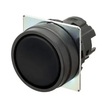 Omron A22N Drucktastenkopf Ø 22 mm, Schwarz Tastend Flach Rund Kunststoff, IP66