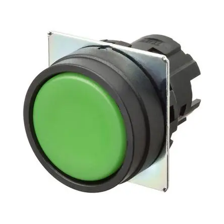 Produktfoto 1 von Omron A22N Druckschalter Ø 22 mm, Grün Tastend Rund Rund Kunststoff, IP66