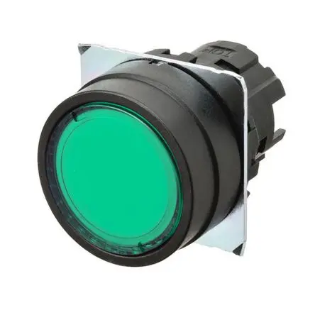 Produktfoto 1 von Omron A22N Druckschalter Ø 22 mm, Grün Tastend Rund Rund Kunststoff, IP66