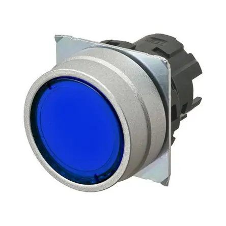 Produktfoto 1 von Omron A22NZ Drucktastenkopf Ø 22 mm, Blau Tastend Rund Kunststoff, IP66