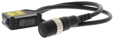 Omron E3Z-Laser Vierkant Optischer Sensor, Reflektierend, NPN Ausgang, M12-Pigtail-Stecker