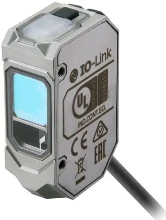 Produktfoto 1 von Omron E3AS Kubisch Optischer Sensor, Hintergrundunterdrückung, PnP Ausgang, Kabel
