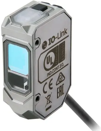 Produktfoto 1 von Omron E3AS Kubisch Optischer Sensor, Hintergrundunterdrückung, PnP Ausgang, Kabel
