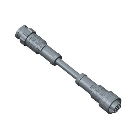Produktfoto 1 von Amphenol Industrial AB-AU Ethernet-Kabel, 2 m, Schwarz Stecker, A X-Schloss, Größe A Buchse, B RJ45, Polyvinylchlorid