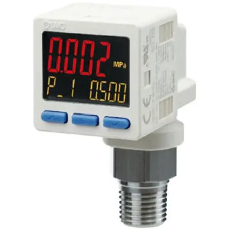 Produktfoto 1 von SMC Druckschalter, 0 bar bis 10 bar 24 V, IP65 50 °C