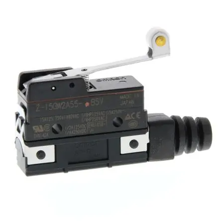 Produktfoto 1 von Omron Z Endschalter, Scharnierrollenhebel 1-poliger Umschalter, IP62, Kunststoff 500V ac 15A