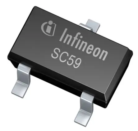 Produktfoto 1 von Infineon SIPMOS Typ P-Kanal, Oberfläche MOSFET Erweiterung 60 V / 620 mA 0.5 W, 3-Pin SC-59