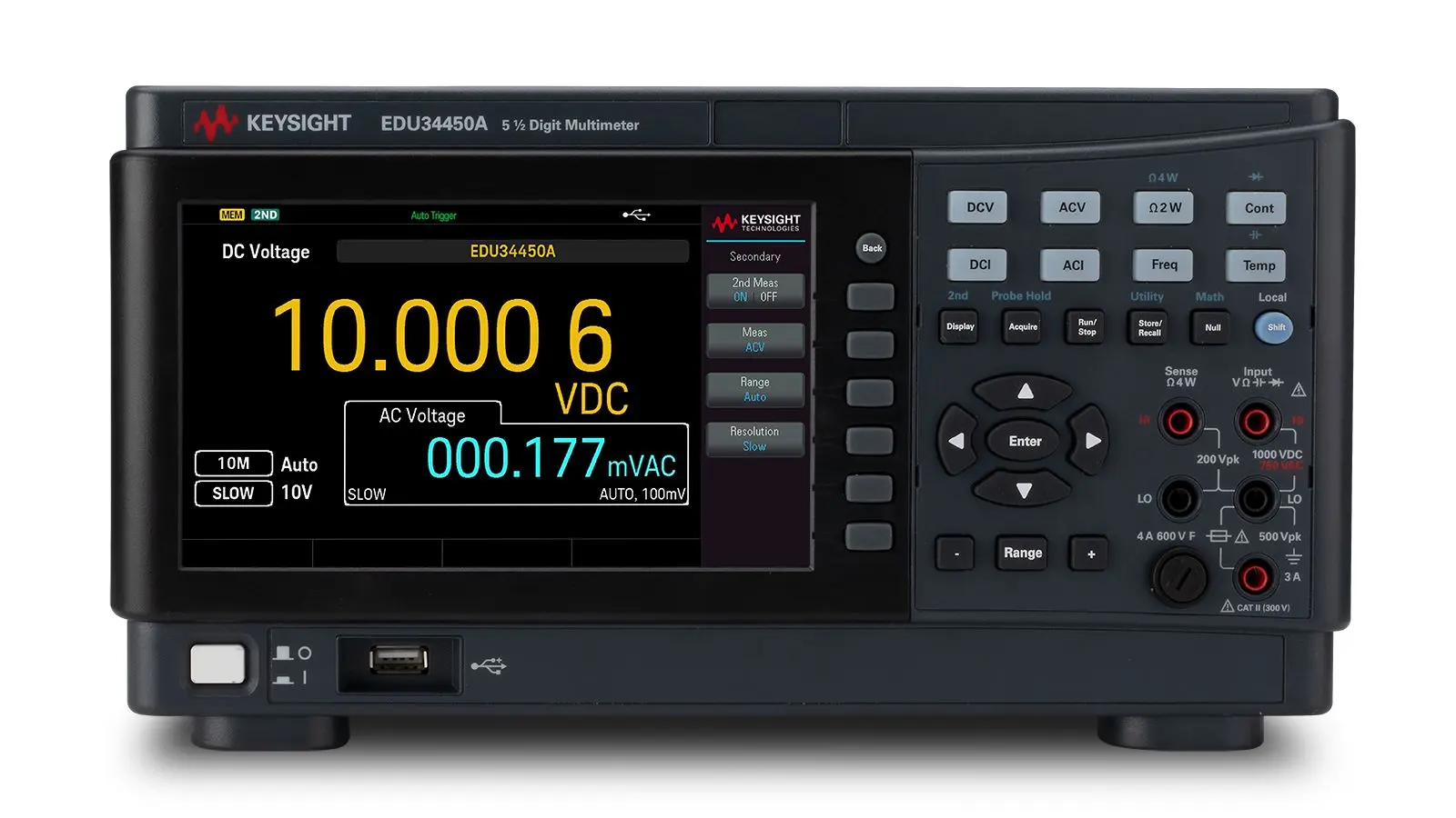 Produktfoto 1 von Keysight Technologies EDU34450A Werkbank Digital Multimeter Echteffektivwert, CAT, CAT I 750 V ac / 3 A ac 3 A dc, 100